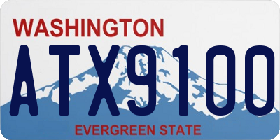 WA license plate ATX9100