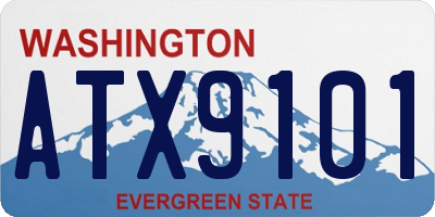 WA license plate ATX9101