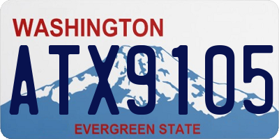 WA license plate ATX9105