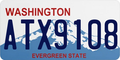 WA license plate ATX9108