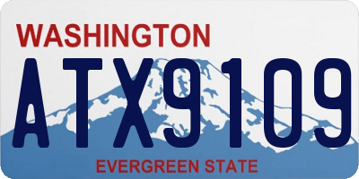 WA license plate ATX9109
