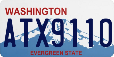 WA license plate ATX9110