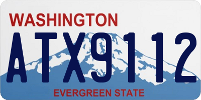 WA license plate ATX9112
