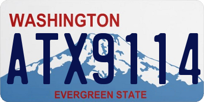 WA license plate ATX9114