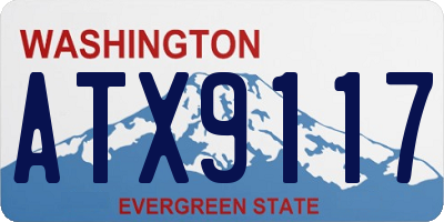 WA license plate ATX9117