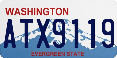 WA license plate ATX9119