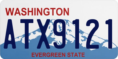 WA license plate ATX9121