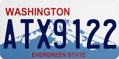 WA license plate ATX9122