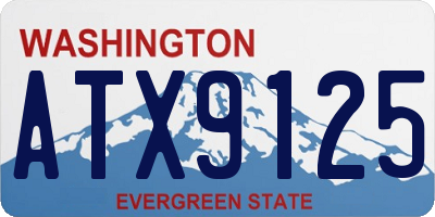 WA license plate ATX9125