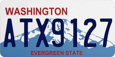 WA license plate ATX9127