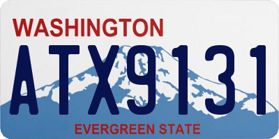 WA license plate ATX9131