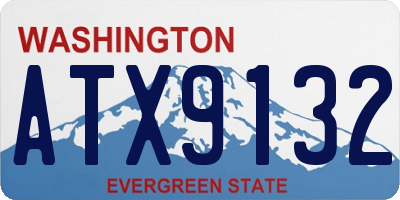 WA license plate ATX9132