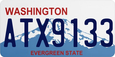 WA license plate ATX9133
