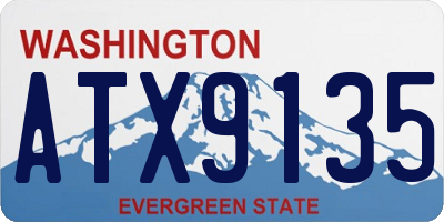 WA license plate ATX9135
