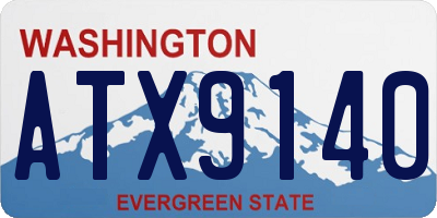 WA license plate ATX9140
