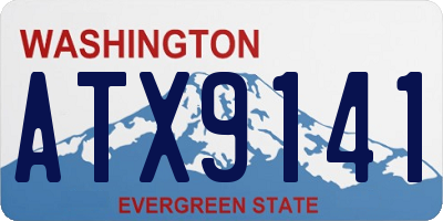 WA license plate ATX9141
