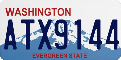 WA license plate ATX9144