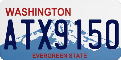 WA license plate ATX9150