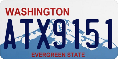 WA license plate ATX9151