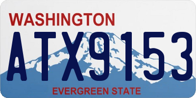 WA license plate ATX9153