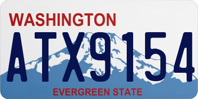 WA license plate ATX9154