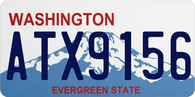 WA license plate ATX9156