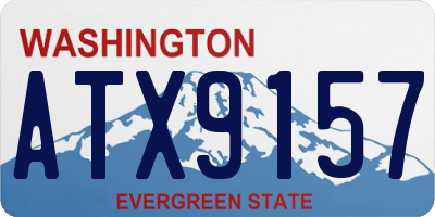 WA license plate ATX9157