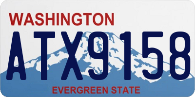 WA license plate ATX9158
