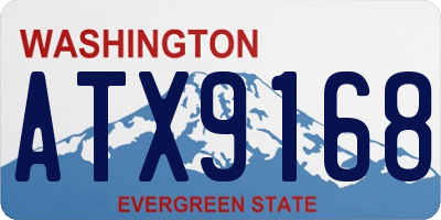 WA license plate ATX9168
