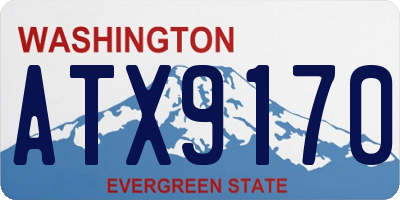 WA license plate ATX9170