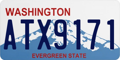 WA license plate ATX9171