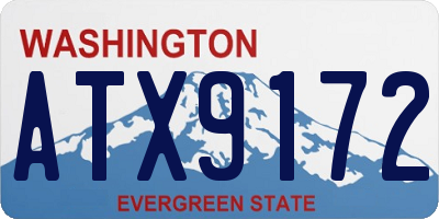 WA license plate ATX9172