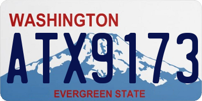 WA license plate ATX9173