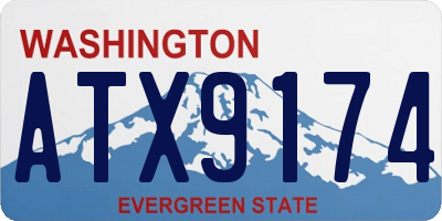 WA license plate ATX9174