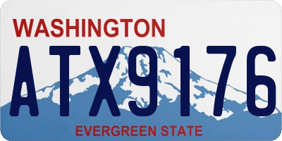WA license plate ATX9176