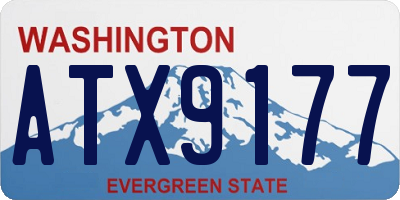 WA license plate ATX9177