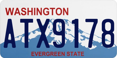 WA license plate ATX9178