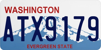 WA license plate ATX9179