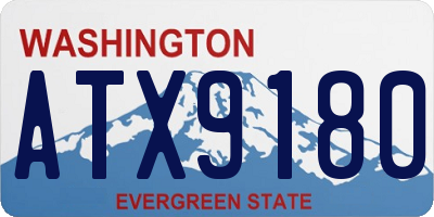 WA license plate ATX9180