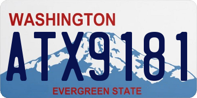 WA license plate ATX9181