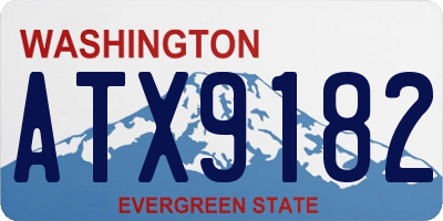 WA license plate ATX9182