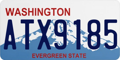 WA license plate ATX9185