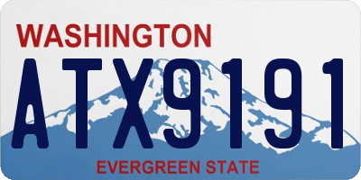 WA license plate ATX9191