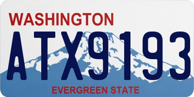 WA license plate ATX9193