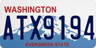 WA license plate ATX9194