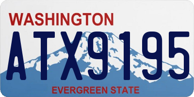 WA license plate ATX9195