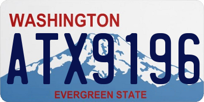 WA license plate ATX9196