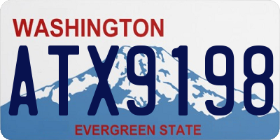 WA license plate ATX9198