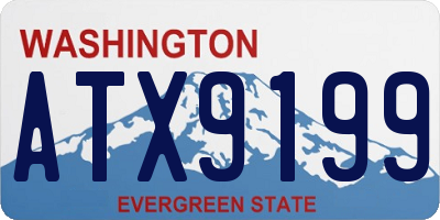 WA license plate ATX9199