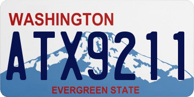 WA license plate ATX9211